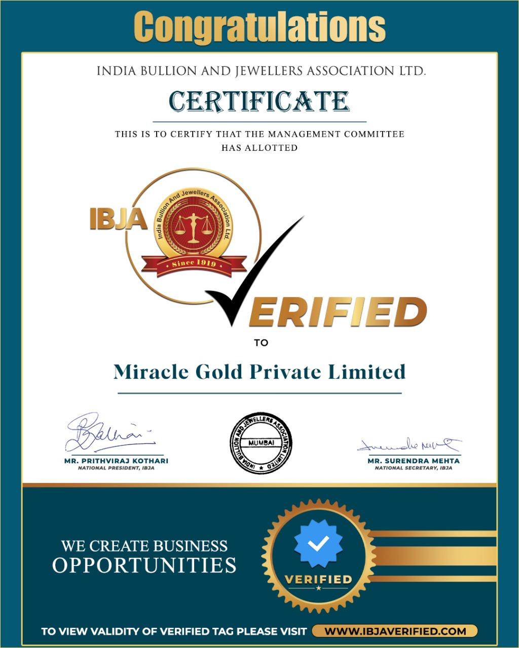 Miracle Gold Private Limited